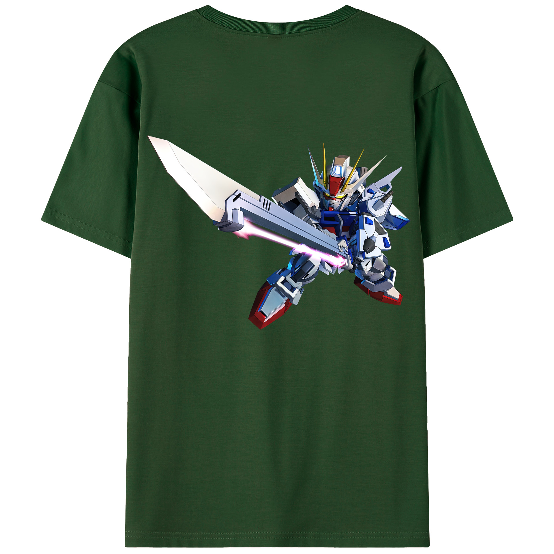 （画像用） 機動戦士ガンダム Mobile Suit Gundam 綿100％半袖Tシャツ（背面プリント）